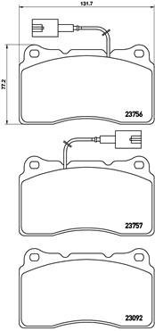 BREMBO Brake pad set P 23 134 - Brake Pads