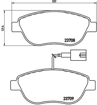 BREMBO Brake pad set P 23 137X - Brake Pads