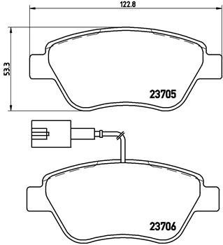BREMBO Brake pad set P 23 141 - Brake Pads