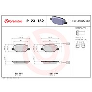 BREMBO Brake pad set P 23 152X - Brake Pads
