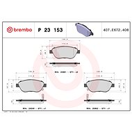 BREMBO Brake pad set P 23 153 - Brake Pads