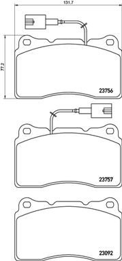BREMBO Brake pad set P 23 154 - Brake Pads