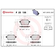 BREMBO Brake pad set P 23 156 - Brake Pads