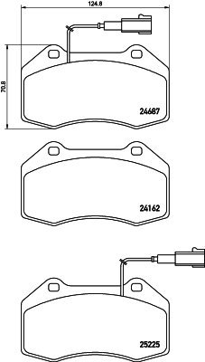 BREMBO Brake pad set P 23 162 - Brake Pads