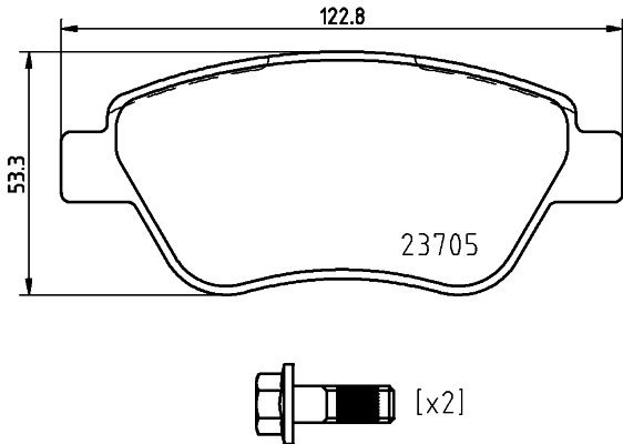 BREMBO Brake pad set P 23 169 - Brake Pads