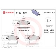 BREMBO Brake pad set P 23 178 - Brake Pads