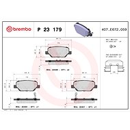 BREMBO Brake pad set P 23 179 - Brake Pads