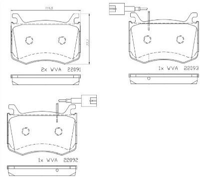 BREMBO Brake pad set P 23 183 - Brake Pads
