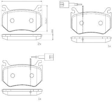 BREMBO Brake pad set P 23 184 - Brake Pads