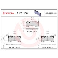 BREMBO Brake pad set P 23 186 - Brake Pads