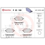 BREMBO Brake pads P 23 198 - Brake Pads
