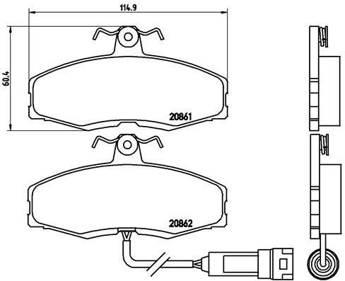 BREMBO Brake pad set P 24 014 - Brake Pads