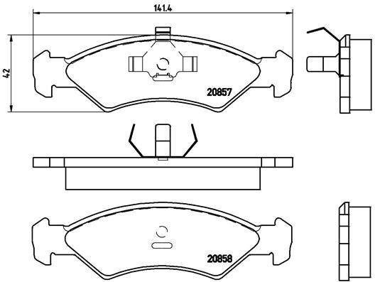BREMBO Brake pad set P 24 016 - Brake Pads