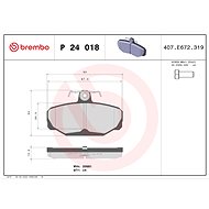 BREMBO Brake pad set P 24 018 - Brake Pads