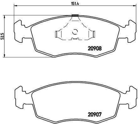 BREMBO Brake pad set P 24 019 - Brake Pads