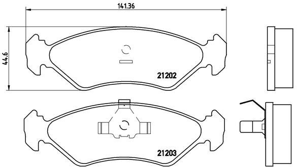 BREMBO Brake pad set P 24 028 - Brake Pads