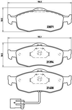 BREMBO Brake pad set P 24 034 - Brake Pads