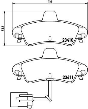 BREMBO Brake pad set P 24 038 - Brake Pads