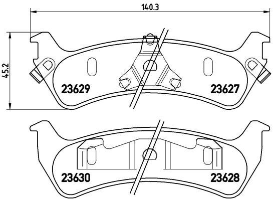 BREMBO Brake pad set P 24 042 - Brake Pads
