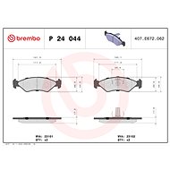 BREMBO Brake pad set P 24 044 - Brake Pads
