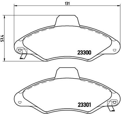 BREMBO Brake pad set P 24 045 - Brake Pads