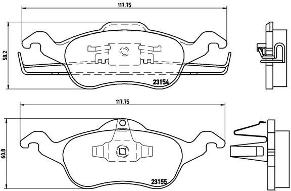 BREMBO Brake pad set P 24 046 - Brake Pads
