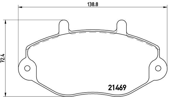 BREMBO Brake pad set P 24 050 - Brake Pads