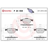 BREMBO Brake pad set P 24 058 - Brake Pads