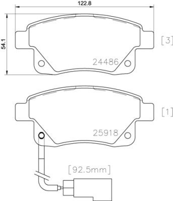 BREMBO Brake pad set P 24 066 - Brake Pads