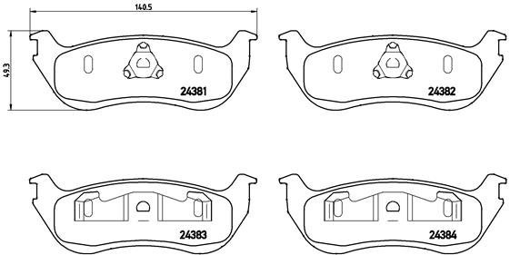 BREMBO Brake pad set P 24 068 - Brake Pads