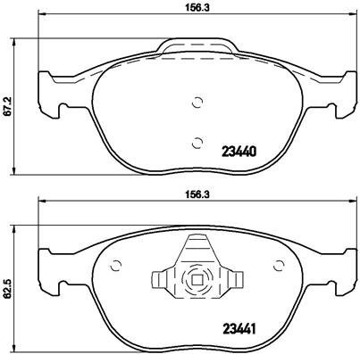 BREMBO Brake pad set P 24 071 - Brake Pads