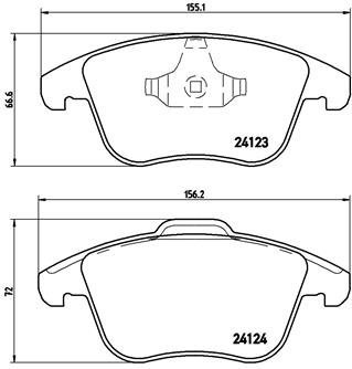 BREMBO Brake pad set P 24 076 - Brake Pads