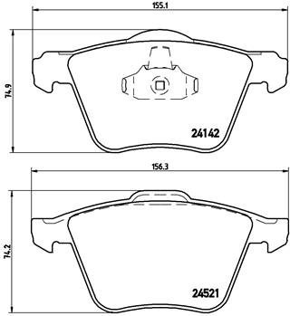 BREMBO Brake pad set P 24 077 - Brake Pads