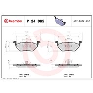 BREMBO Brake pad set P 24 085 - Brake Pads