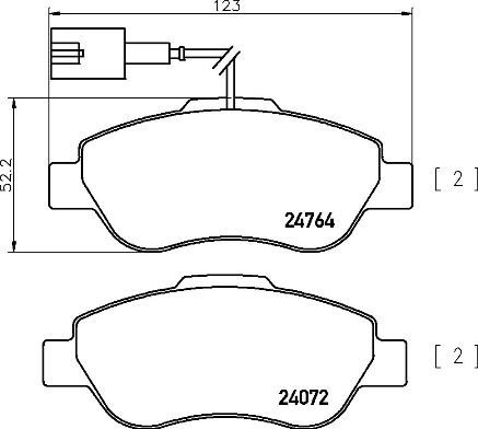 BREMBO Brake pad set P 24 150 - Brake Pads