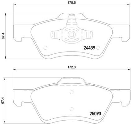 BREMBO Brake pad set P 24 159 - Brake Pads