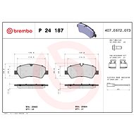 BREMBO Brake pad set P 24 187 - Brake Pads