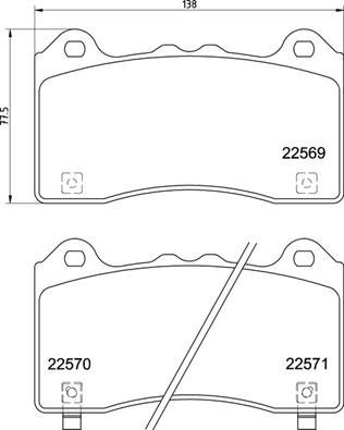BREMBO Brake pad set P 24 202 - Brake Pads