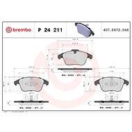 BREMBO Brake pad set P 24 211 - Brake Pads