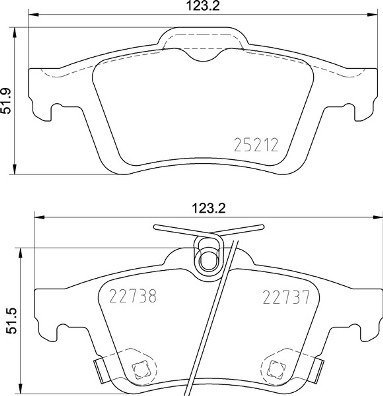 BREMBO Brake pad set P 24 216 - Brake Pads