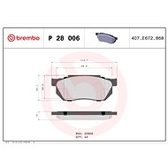 BREMBO Brake pad set P 28 006 - Brake Pads