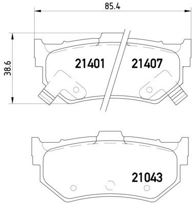 BREMBO Brake pads P 28 007 - Brake Pads
