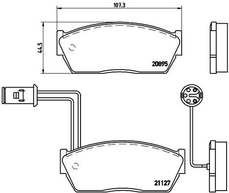 BREMBO Brake pad set P 28 009 - Brake Pads