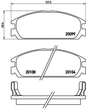 BREMBO Brake pads P 28 010 - Brake Pads