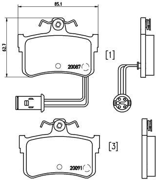 BREMBO Brake pads P 28 015 - Brake Pads