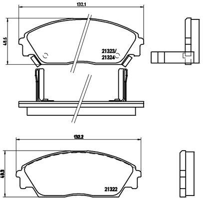 BREMBO Brake pad set P 28 016 - Brake Pads