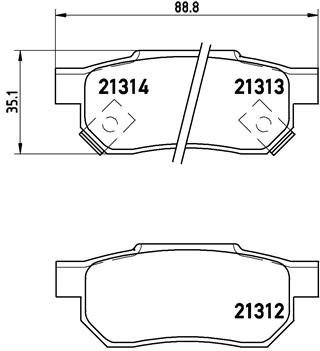BREMBO Brake pad set P 28 017 - Brake Pads
