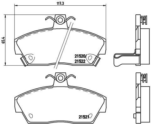 BREMBO Brake pad set P 28 019 - Brake Pads