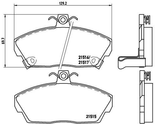 BREMBO Brake pad set P 28 020 - Brake Pads