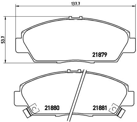 BREMBO Brake pad set P 28 021 - Brake Pads